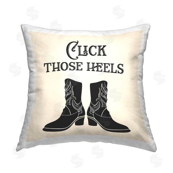 stupell industries Karen Smith | Click Those Heels Cowgirl Printed Throw Pillow