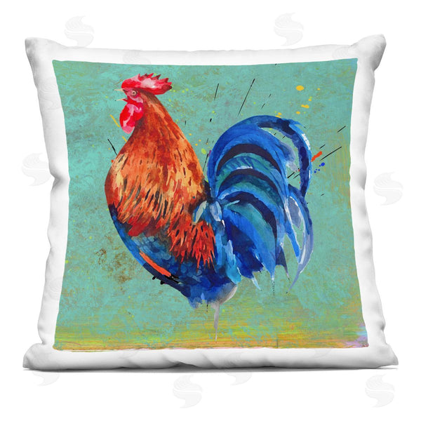 stupell industries Karen Smith | Contemporary Rooster Farm Animal Printed Throw Pillow