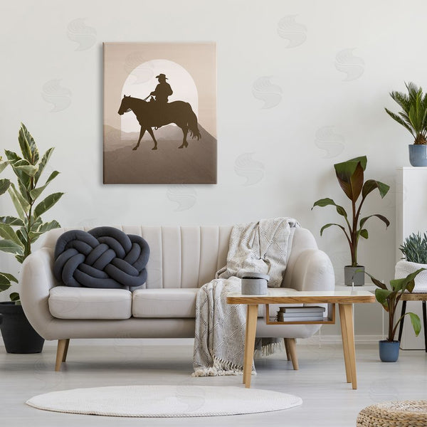 Stupell Industries Karen Smith | Cowboy & Mountains Wall Art