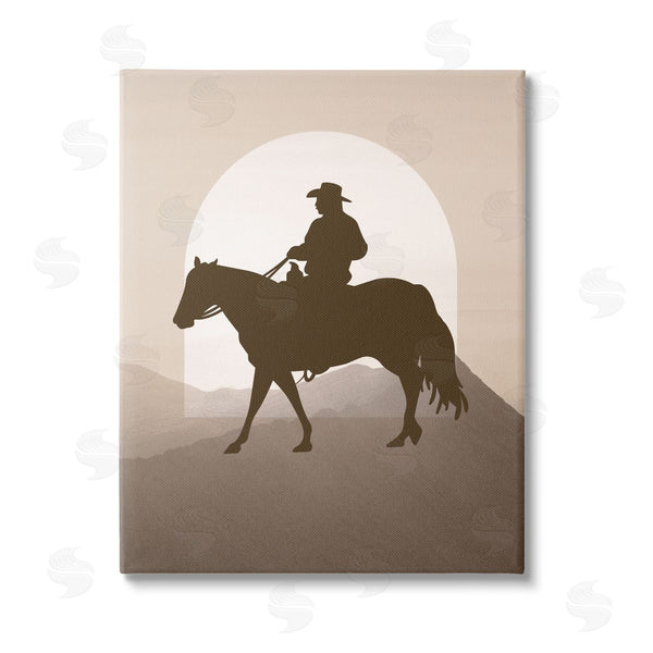 Stupell Industries Karen Smith | Cowboy & Mountains Wall Art