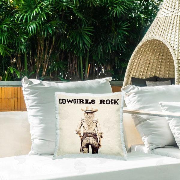 Stupell Industries Karen Smith | Cowgirls Rock Phrase Printed Throw Pillow