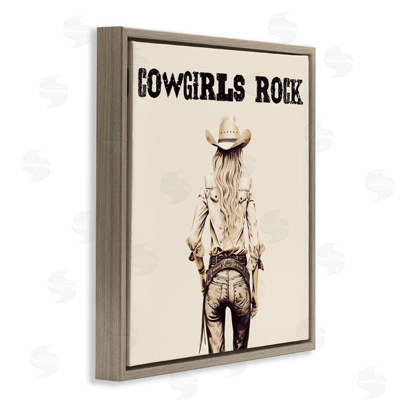 Stupell Industries Karen Smith | Cowgirls Rock Phrase Wall Art
