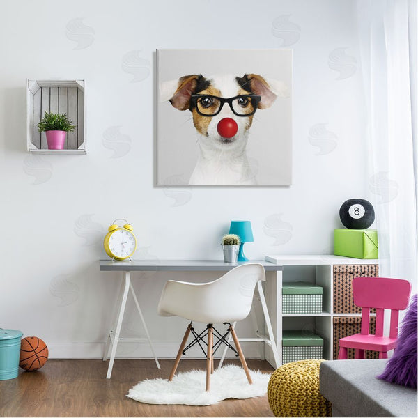 Stupell Industries Karen Smith | Dog With Funny Disguise Wall Art