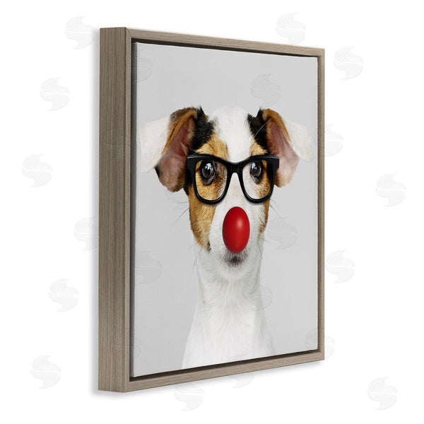 Stupell Industries Karen Smith | Dog With Funny Disguise Wall Art