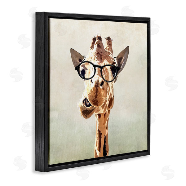 Stupell Industries Karen Smith | Funny Chewing Giraffe Glasses Wall Art