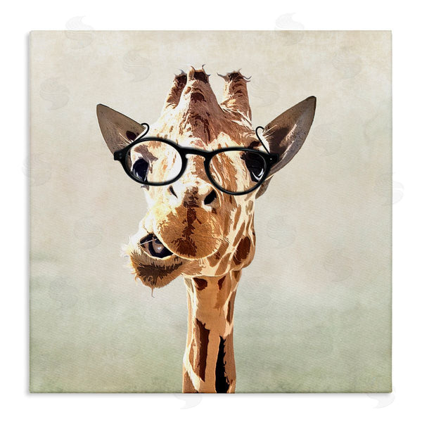 stupell industries Karen Smith | Funny Chewing Giraffe Glasses Wall Art