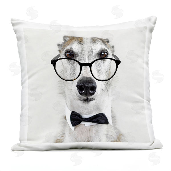Stupell Industries Karen Smith | Funny Dog Formal Bowtie Printed Throw Pillow
