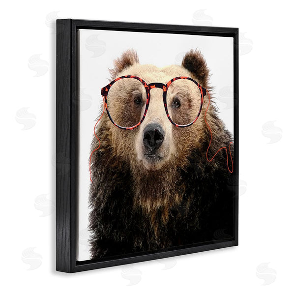 Stupell Industries Karen Smith | Funny Grizzly Bear Wearing Glasses Wall Art