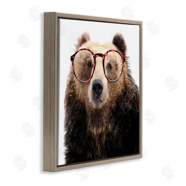 Stupell Industries Karen Smith | Funny Grizzly Bear Wearing Glasses Wall Art