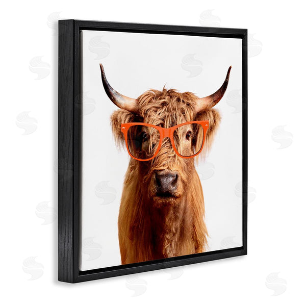 Stupell Industries Karen Smith | Highland Cow Farmhouse Fun Glasses Wall Art