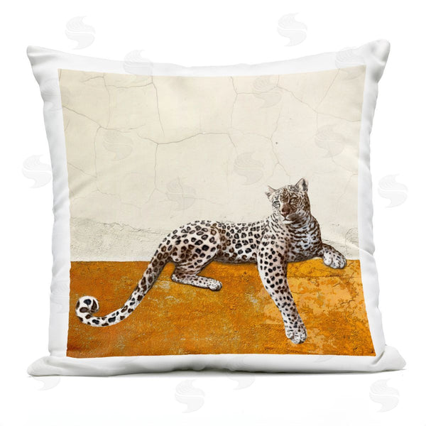 Stupell Industries Karen Smith | Lounging Leopard Modern Wildlife Printed Throw Pillow
