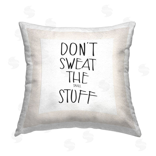 Stupell Industries Karen Smith | Minimal Small Stuff Phrase Printed Throw Pillow