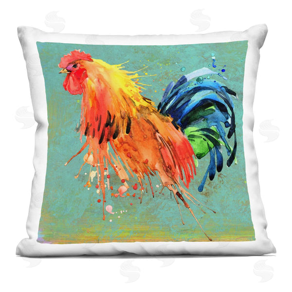 stupell industries Karen Smith | Modern Rooster Urban Abstract Printed Throw Pillow