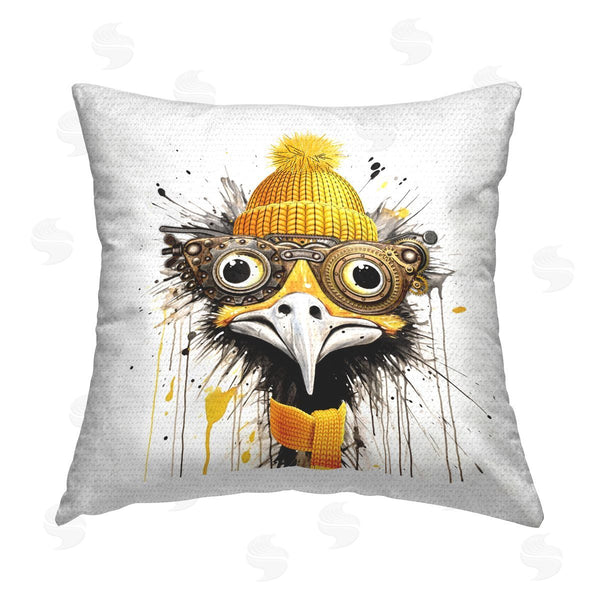 Stupell Industries Karen Smith | Modern Steampunk Ostrich Printed Throw Pillow