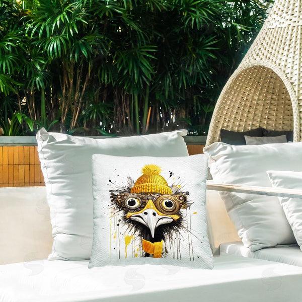 Stupell Industries Karen Smith | Modern Steampunk Ostrich Printed Throw Pillow