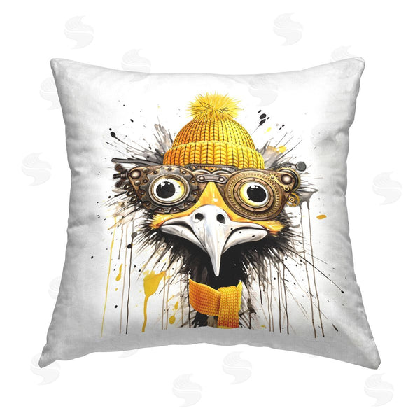 stupell industries Karen Smith | Modern Steampunk Ostrich Printed Throw Pillow