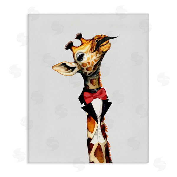 stupell industries Karen Smith | Mustache Giraffe with Bowtie