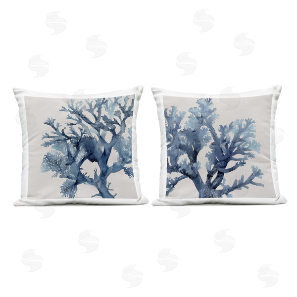 Stupell Industries Karen Smith | Peeking Detailed Coral Branches Printed Throw Pillow Set