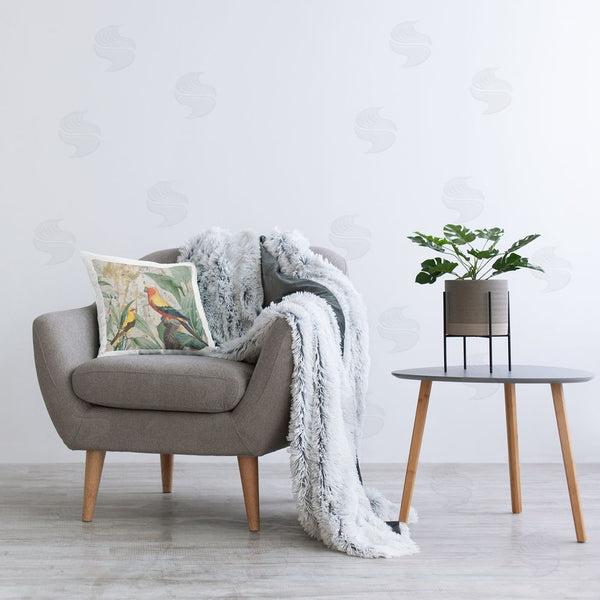 Stupell Industries Karen Smith | Rustic Tropical Birds Printed Throw Pillow