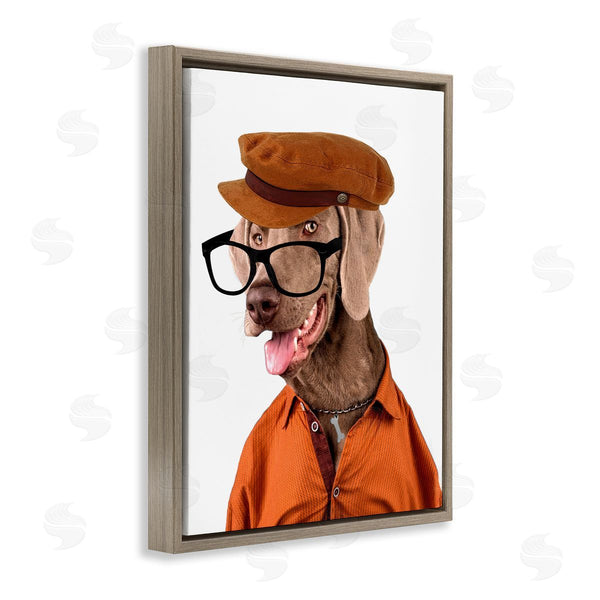 Stupell Industries Karen Smith | Schoundrel Dog In Glasses Wall Art