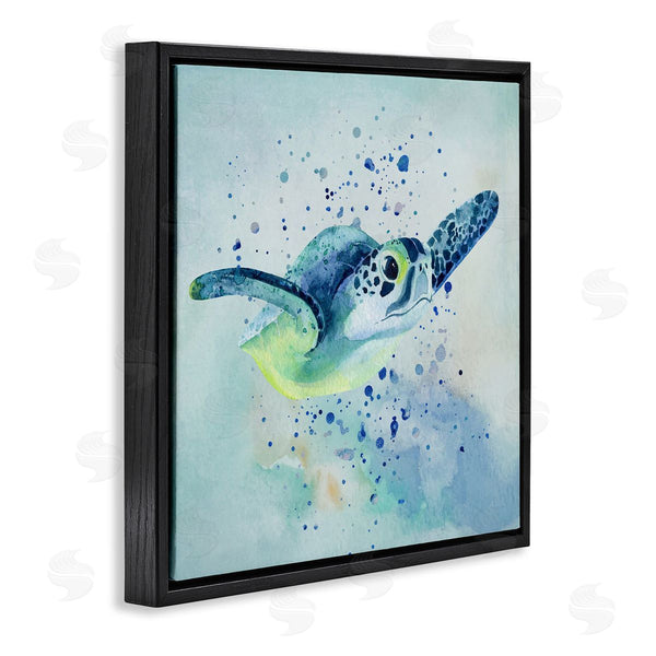 Stupell Industries Karen Smith | Sea Turtle Underwater Bubbles Splash Wall Art