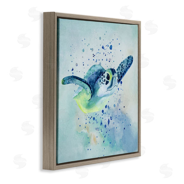Stupell Industries Karen Smith | Sea Turtle Underwater Bubbles Splash Wall Art