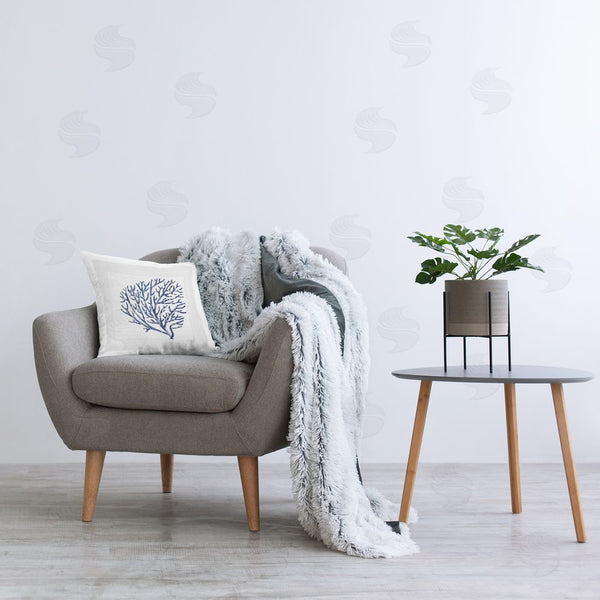 Stupell Industries Karen Smith | Simple Nautical Coral Printed Throw Pillow