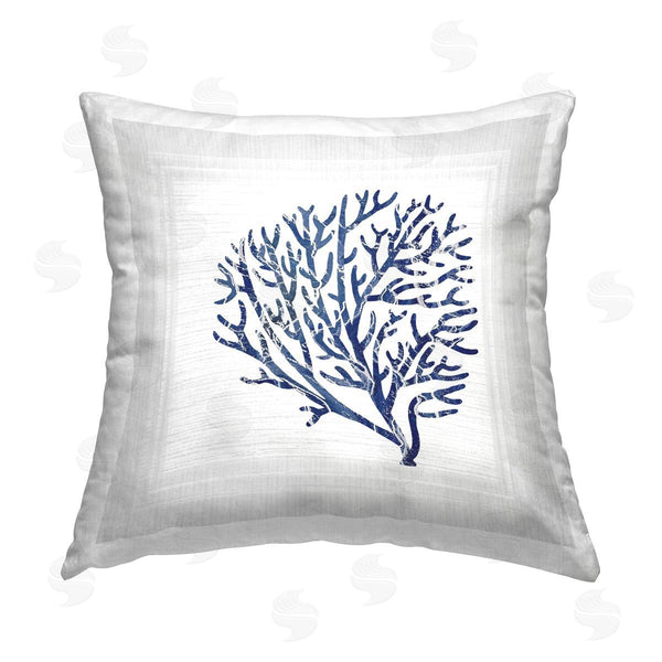 stupell industries Karen Smith | Simple Nautical Coral Printed Throw Pillow