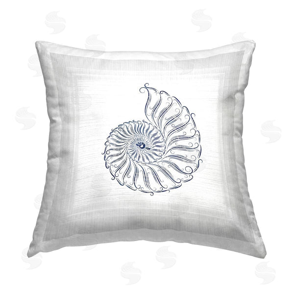 stupell industries Karen Smith | Simple Nautilus Shell Printed Throw Pillow