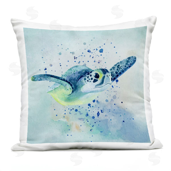 Stupell Industries Karen Smith | Swimming Turtle Underwater Bubbles Printed Throw Pillow