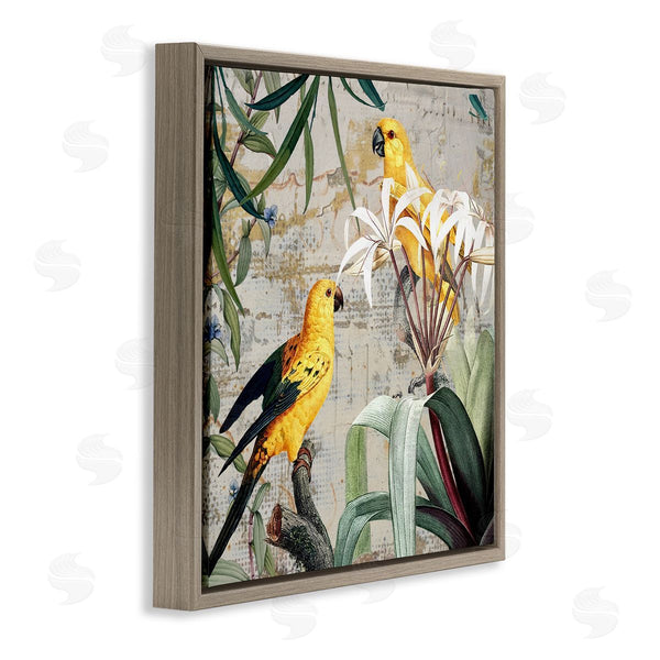 Stupell Industries Karen Smith | Tropical Yellow Birds Collage