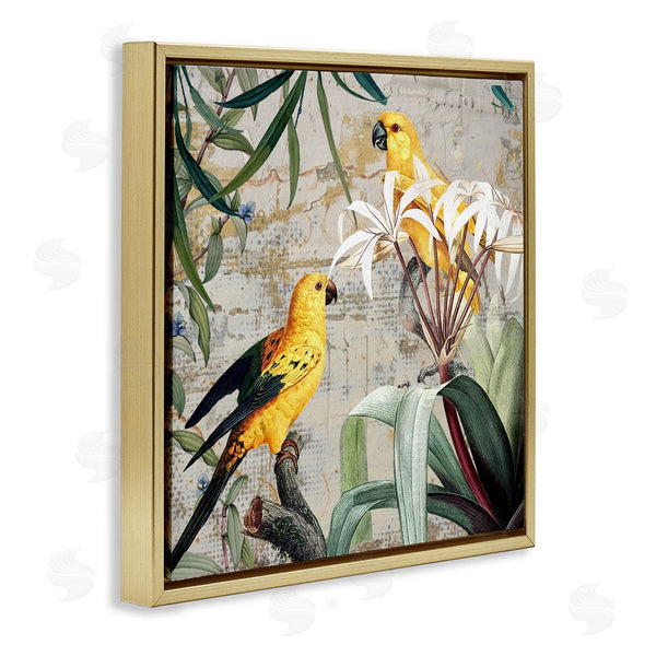 Stupell Industries Karen Smith | Tropical Yellow Birds Collage
