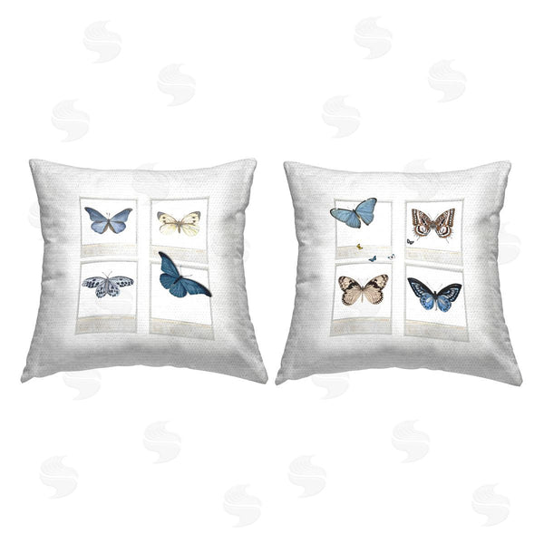 Stupell Industries Karen Smith | Various Butterflies Camera Film Printed Throw Pillow Set