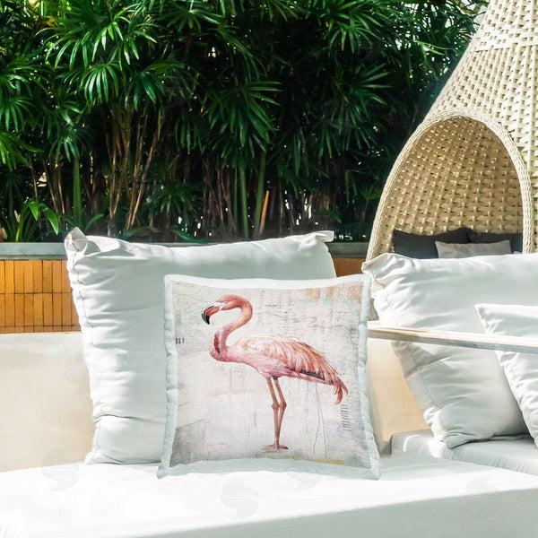 Stupell Industries Karen Smith | Vintage Pattern Flamingo Printed Throw Pillow