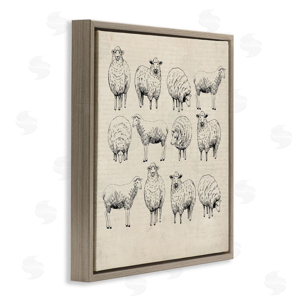 Stupell Industries Karen Smith | Vintage Sheep Drawings