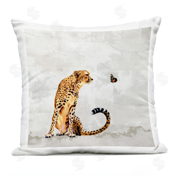 Stupell Industries Karen Smith | Wild Cheetah Butterfly Animals Printed Throw Pillow