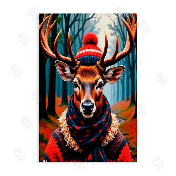 stupell industries Karen Smith | Wooly Stag Winter Scarf Wall Art