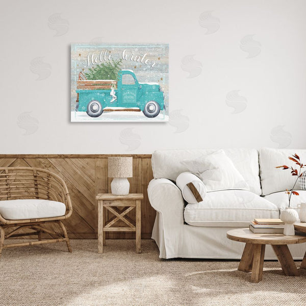 Stupell Industries Karen Tye Bentley | Rustic Hello Winter Truck Wall Art