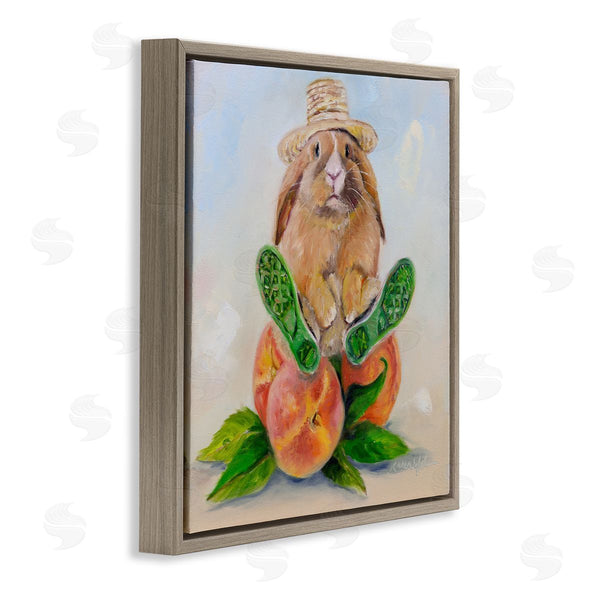 Stupell Industries Karen Weber Fine Art | Adorable Bunny Rabbit On Peach