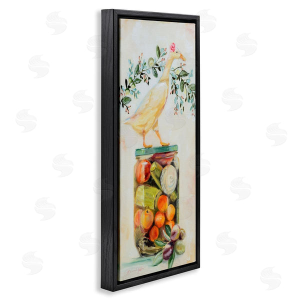 Stupell Industries Karen Weber Fine Art | Charming Goose On Vegetable Jar Wall Art