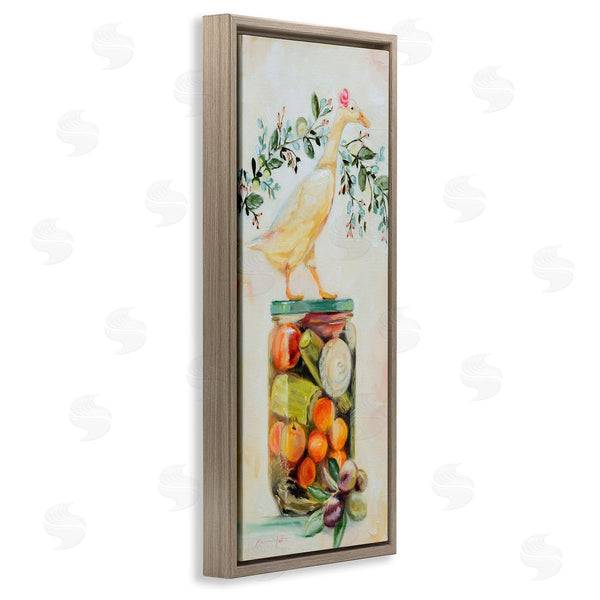 Stupell Industries Karen Weber Fine Art | Charming Goose On Vegetable Jar Wall Art
