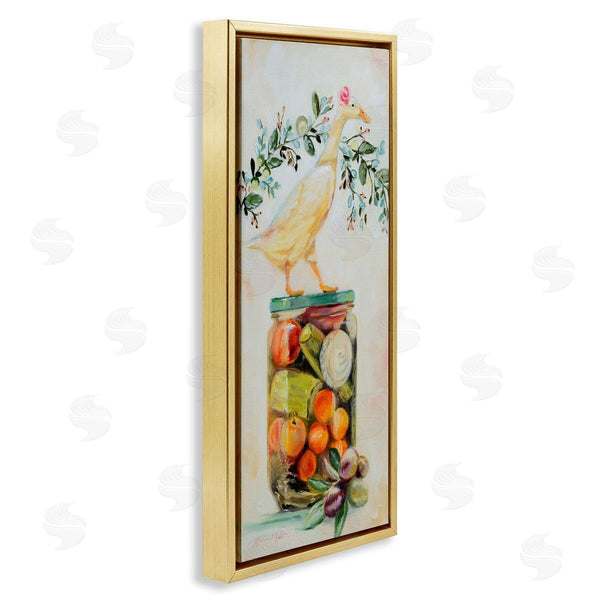 Stupell Industries Karen Weber Fine Art | Charming Goose On Vegetable Jar Wall Art