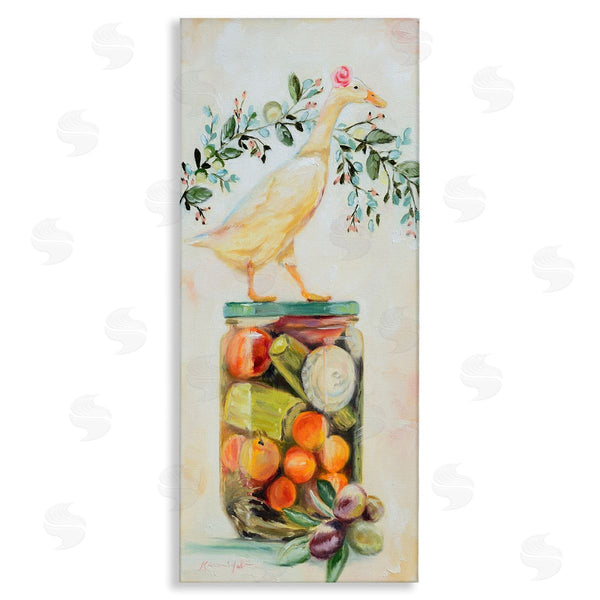 stupell industries Karen Weber Fine Art | Charming Goose on Vegetable Jar Wall Art