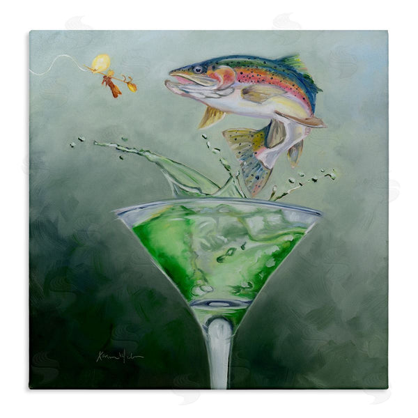 stupell industries Karen Weber Fine Art | Fishing for Rainbow Trout Martini