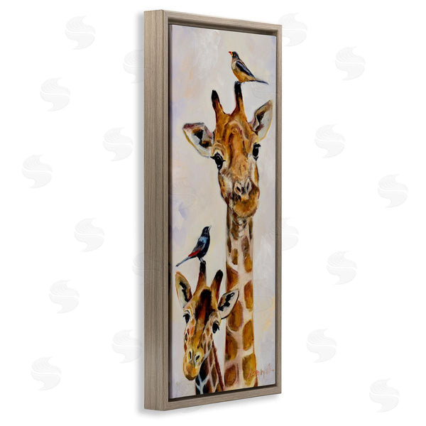 Stupell Industries Karen Weber Fine Art | Giraffe & Perched Birds Wall Art
