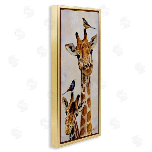 Stupell Industries Karen Weber Fine Art | Giraffe & Perched Birds Wall Art