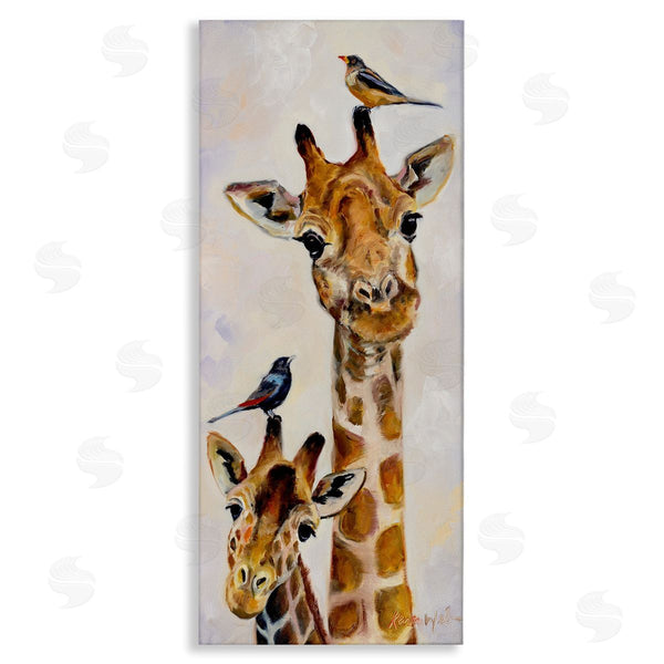 stupell industries Karen Weber Fine Art | Giraffe & Perched Birds Wall Art