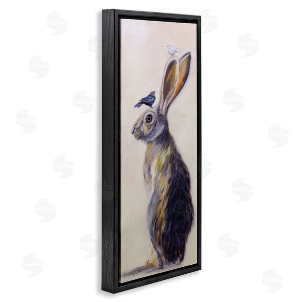 Stupell Industries Karen Weber Fine Art | Minimal Rabbit & Perched Birds Wall Art