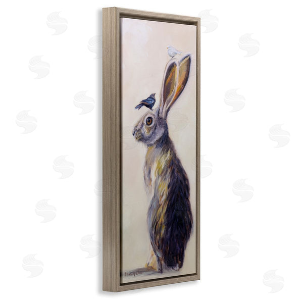Stupell Industries Karen Weber Fine Art | Minimal Rabbit & Perched Birds Wall Art