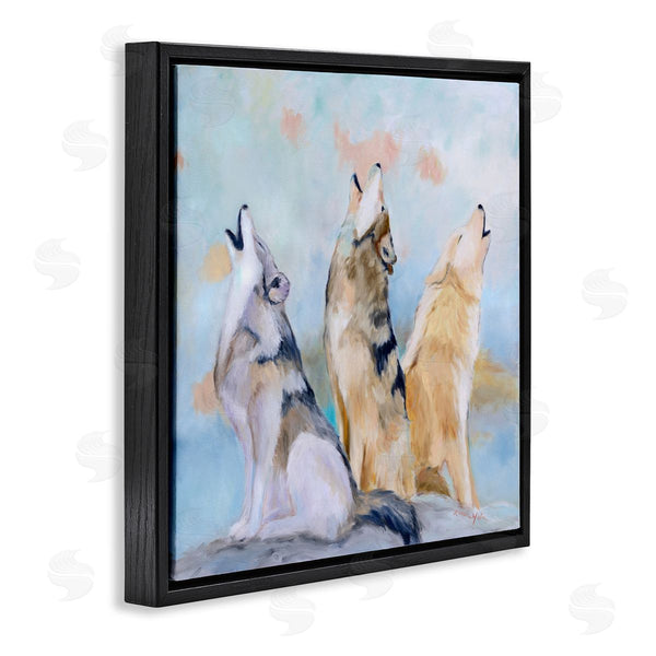 Stupell Industries Karen Weber Fine Art | Spring Wolves Howling Nature Scene
